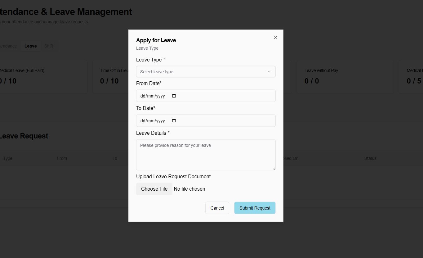Self-Service Leave Requests