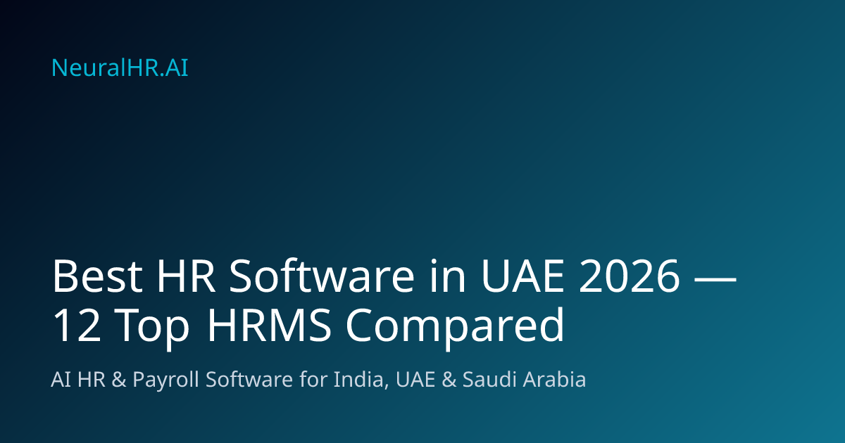 Best HR Software in UAE 2026 — 12 Top HRMS Compared